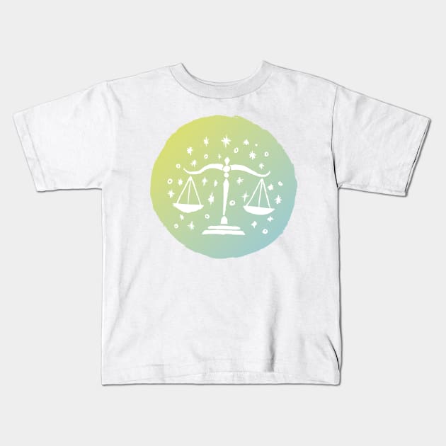 Libra 03 Kids T-Shirt by Very Simple Graph